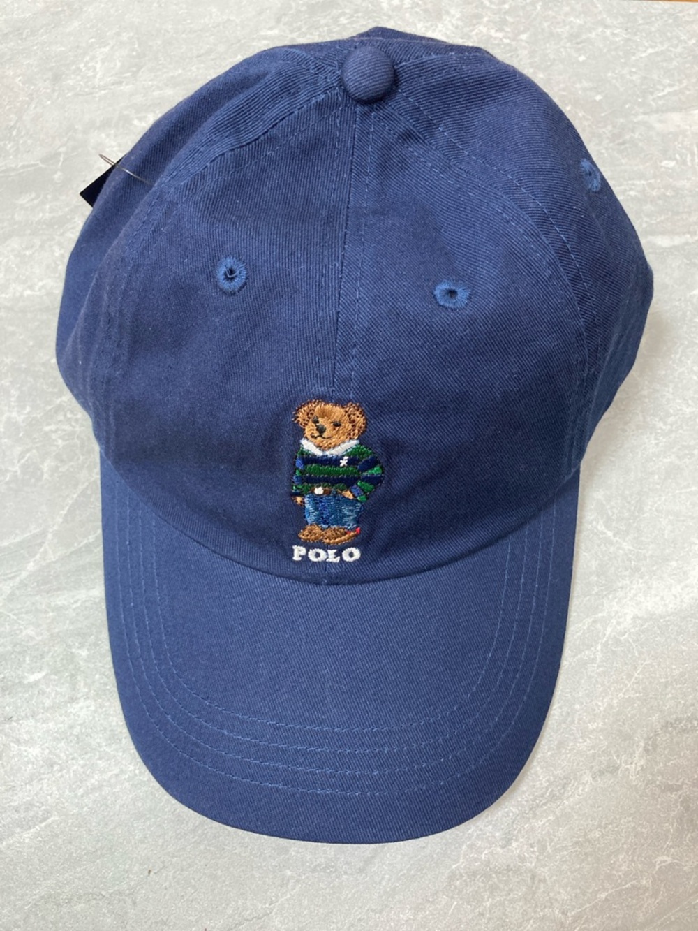 Polo by Ralph Lauren Navy Bear Embroidered Baseball Cap
